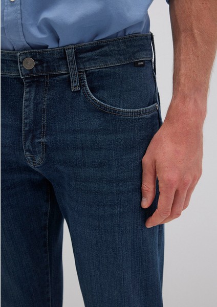 Martin Mavi Premium Puslu Koyu Mavi Jean Pantolon 0037885202