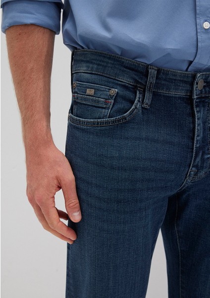 Martin Mavi Premium Puslu Koyu Mavi Jean Pantolon 0037885202