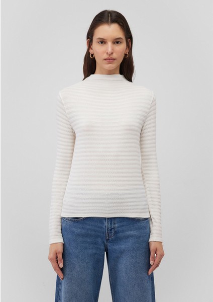 Dokulu Beyaz Tişört 1612026-70057