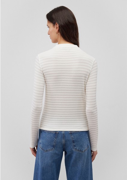 Dokulu Beyaz Tişört 1612026-70057