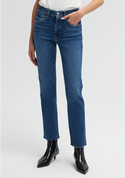 Viola Mavi Premium Vintage Koyu Mavi Jean Pantolon 101048-85290