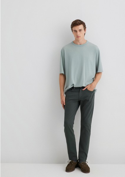 Jake Yeşil Comfort Gabardin Pantolon 0042285644