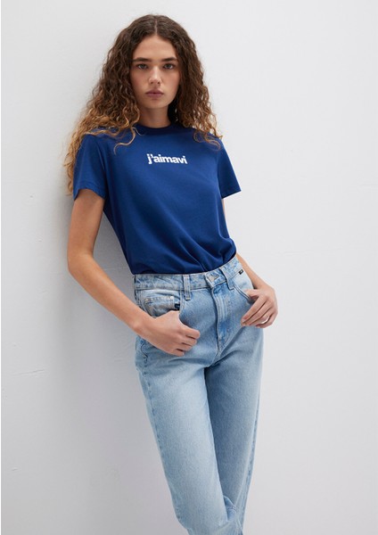 Mavi Baskılı Lacivert Tişört 1612242-70722