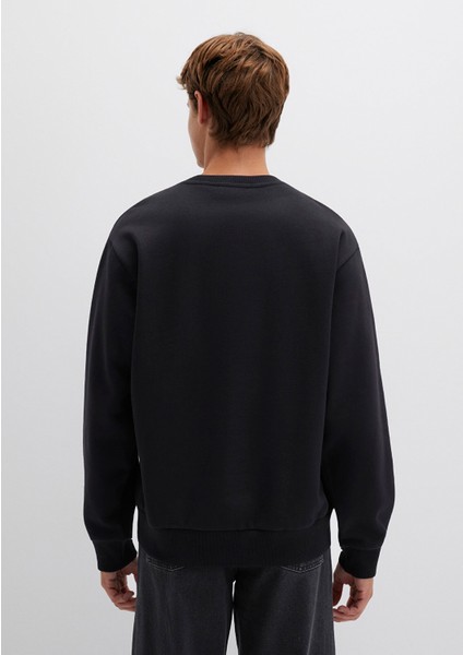 Mavi Logo Baskılı Siyah Sweatshirt 0611716-900
