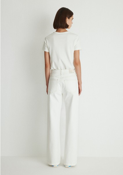 Malibu Kolej Kırık Beyaz Jean Pantolon 1010152-85277