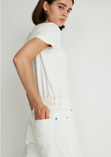 Malibu Kolej Kırık Beyaz Jean Pantolon 1010152-85277