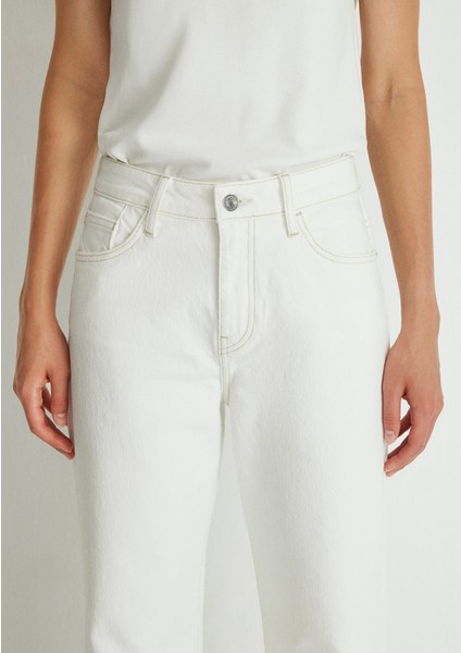 Malibu Kolej Kırık Beyaz Jean Pantolon 1010152-85277