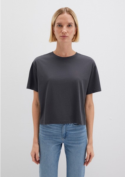 Bisiklet Yaka Antrasit Basic Tişört 1611651-70087