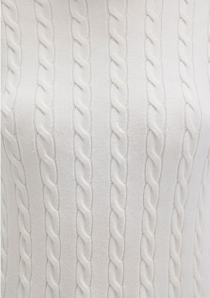 Bisiklet Yaka Ekru Kazak 1710341-70057