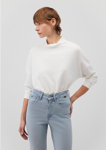 Lux Touch TENCEL TM Beyaz Modal Sweatshirt 1611224-70057