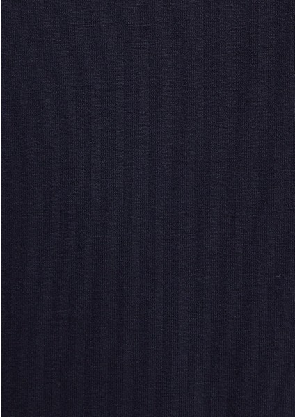 V Yaka Lacivert Basic Viskoz Tişört 167714-85315