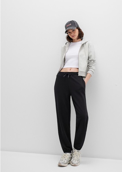 Siyah Basic Eşofman Altı 1600903-900