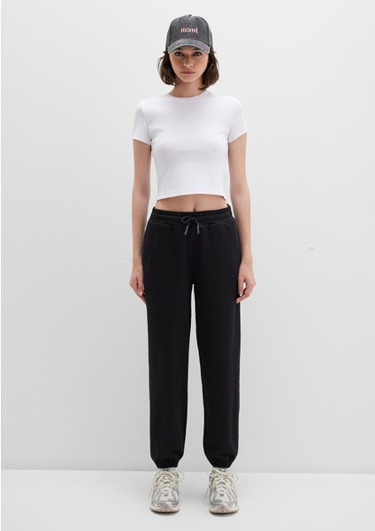 Siyah Basic Eşofman Altı 1600903-900