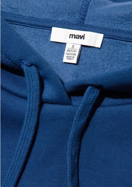 Mavi Logo Baskılı Kapüşonlu Lacivert Sweatshirt 1600361-82625