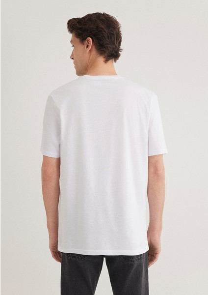 Mavi Jeans Baskılı Beyaz Tişört 0610260-620