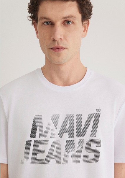 Mavi Jeans Baskılı Beyaz Tişört 0610260-620