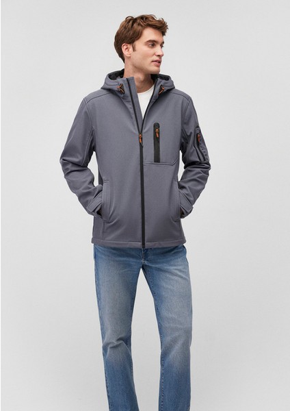 Kapüşonlu Gri Ceket 0110264-80776