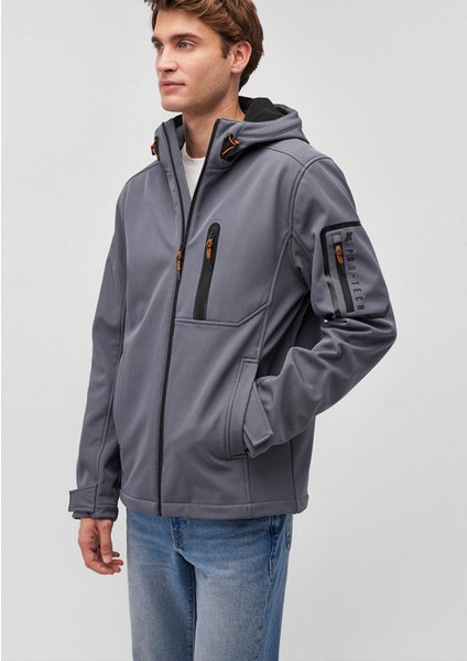 Kapüşonlu Gri Ceket 0110264-80776