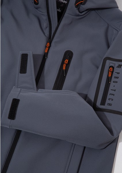 Kapüşonlu Gri Ceket 0110264-80776