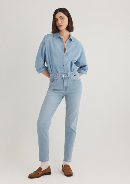 Cindy Gold Shape Açık Mavi Jean Pantolon 100277-84410