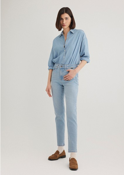 Cindy Gold Shape Açık Mavi Jean Pantolon 100277-84410