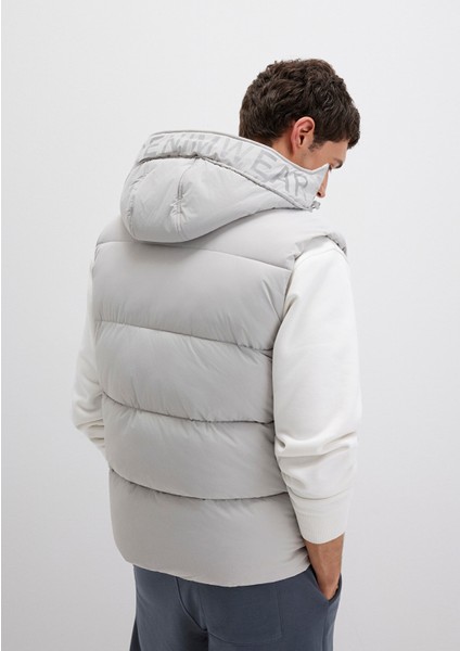 Kapüşonlu Açık Gri Şişme Yelek 0110089-70075