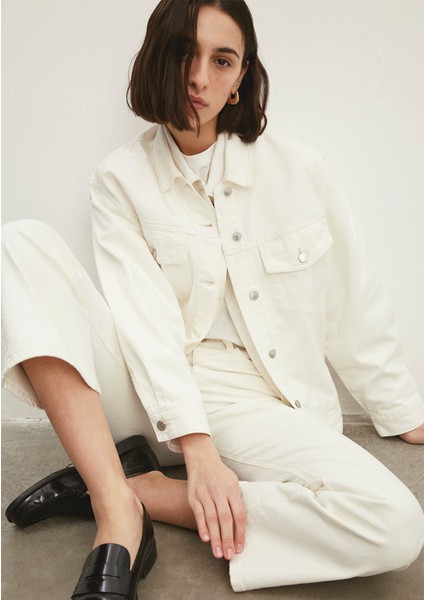 Luna 90lar Kırık Beyaz Jean Ceket 1110177-84112