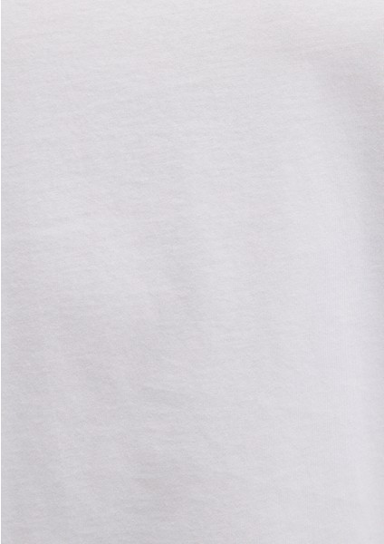 Kırmızı Miav Baskılı Beyaz Tişört 067153-622