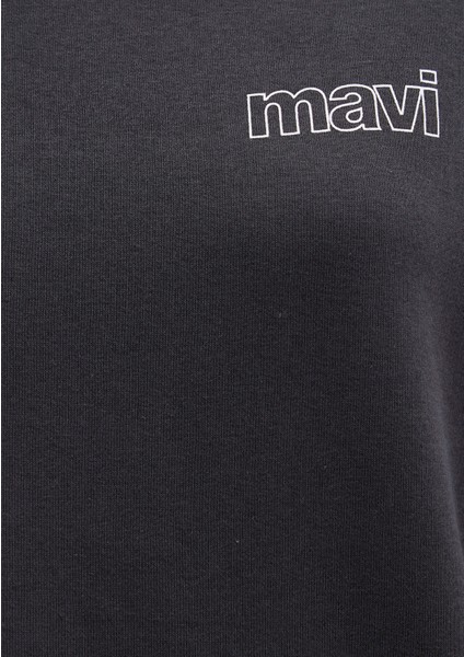 Mavi Logo Baskılı Antrasit Sweatshirt 1611656-82185