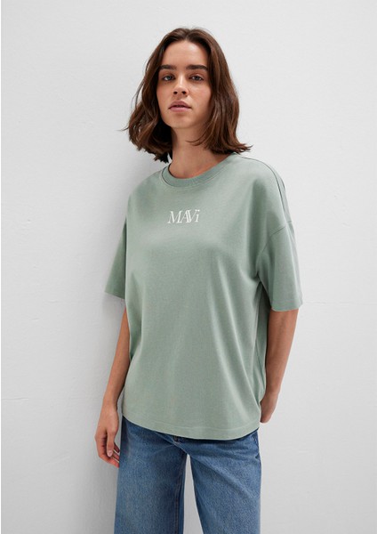 Mavi Logo Baskılı Yeşil Tişört 1611593-71787