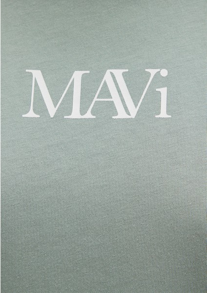 Mavi Logo Baskılı Yeşil Tişört 1611593-71787