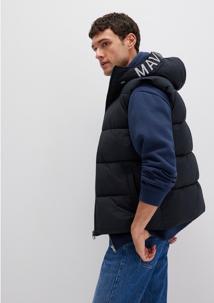 Kapüşonlu Antrasit Şişme Yelek 0110089-80022