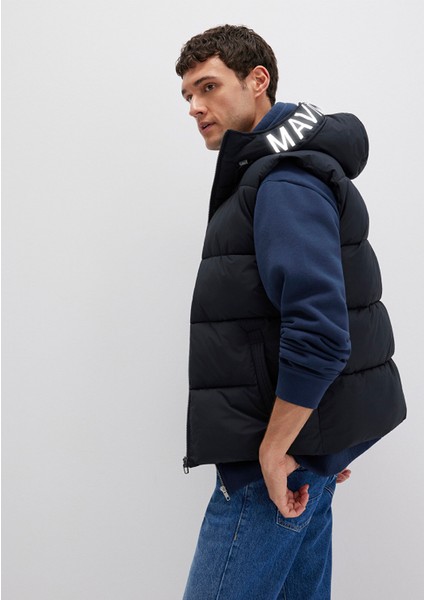 Kapüşonlu Antrasit Şişme Yelek 0110089-80022