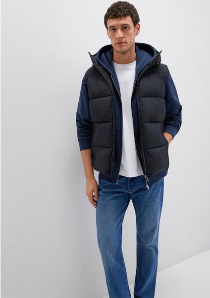 Kapüşonlu Antrasit Şişme Yelek 0110089-80022