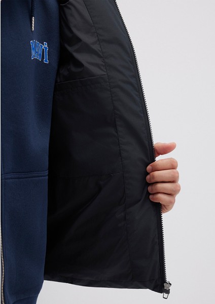 Kapüşonlu Antrasit Şişme Yelek 0110089-80022