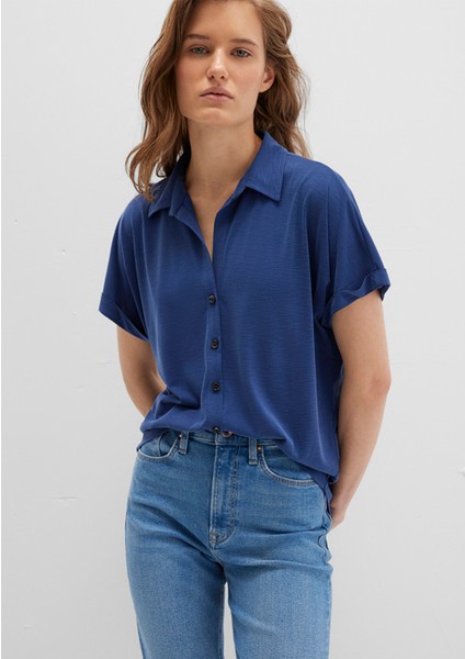 Lux Touch TENCEL TM Mavi Modal Gömlek 168081-70491