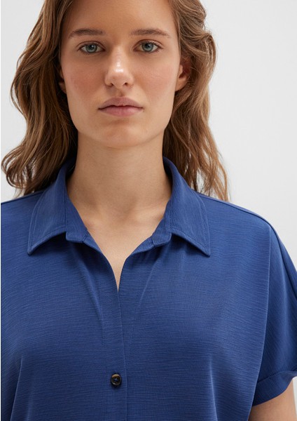 Lux Touch TENCEL TM Mavi Modal Gömlek 168081-70491