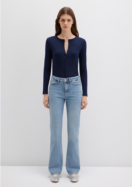 Miav 90lar İndigo Mavisi Jean Pantolon 1010299-83039