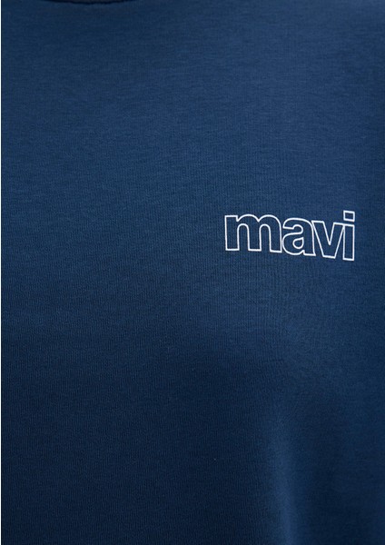 Mavi Logo Baskılı Lacivert Sweatshirt 1611656-82454