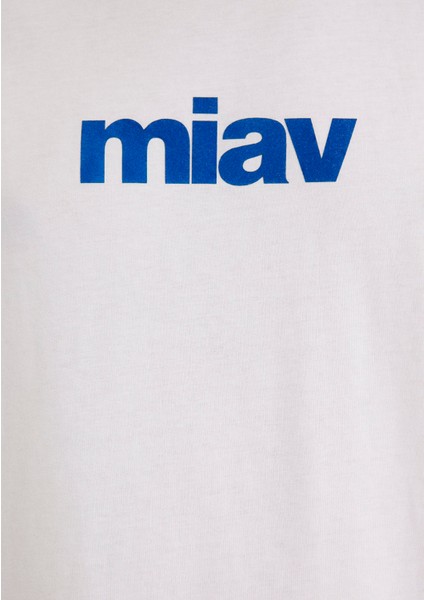Miav Baskılı Beyaz Tişört 067153-620