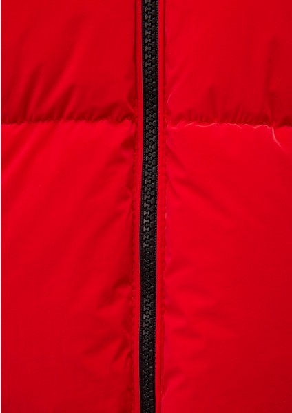 Kapüşonlu Kırmızı Şişme Mont 1110043-81773