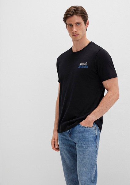 Mavi Jeans Baskılı Siyah Tişört 066841-900