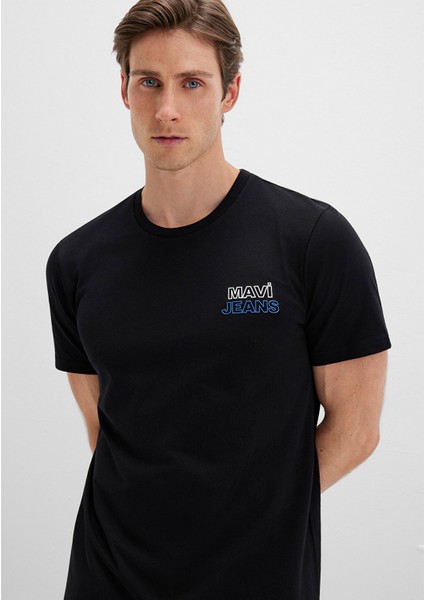 Mavi Jeans Baskılı Siyah Tişört 066841-900
