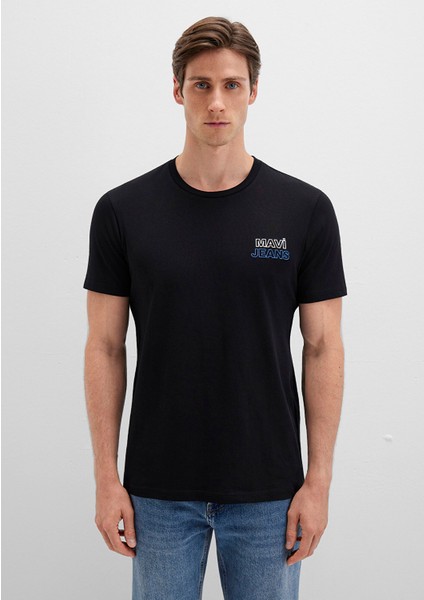 Mavi Jeans Baskılı Siyah Tişört 066841-900