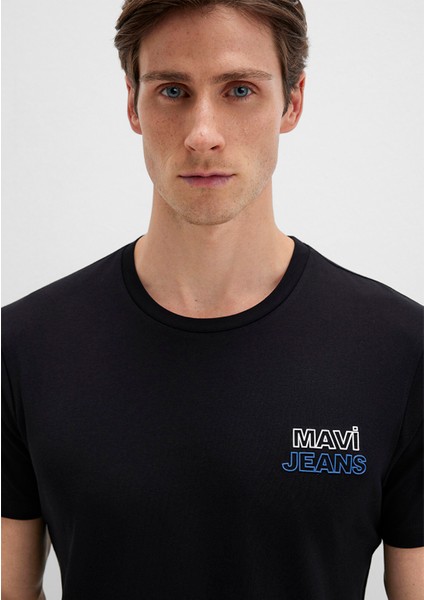 Mavi Jeans Baskılı Siyah Tişört 066841-900