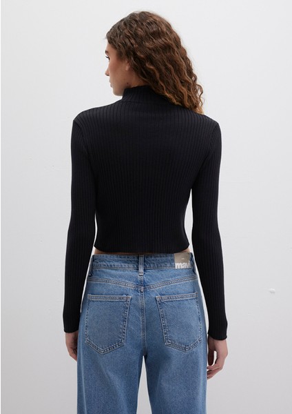 Çift Yön Fermuarlı Siyah Triko 171469-900