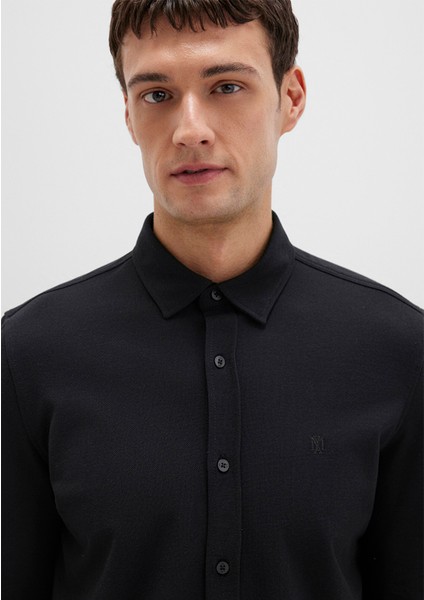 Siyah Örme Gömlek 0210294-900