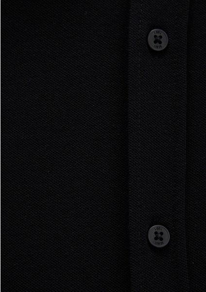 Siyah Örme Gömlek 0210294-900