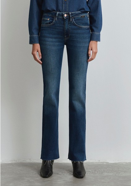 Maria Gold Denim Koyu Mavi Jean Pantolon 101225-80680