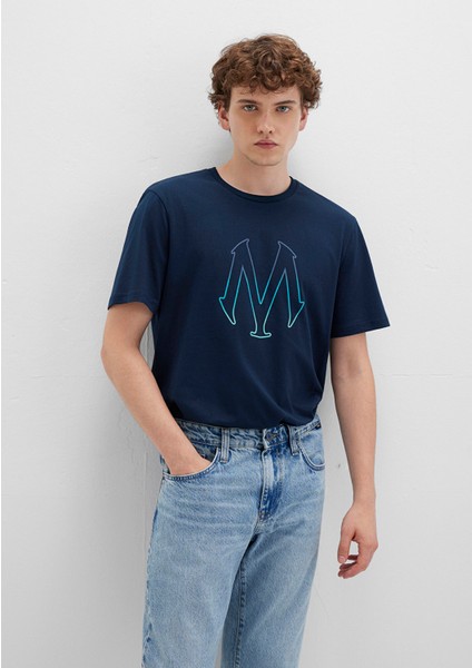 Mavi Logo Baskılı Lacivert Tişört 0610635-70490